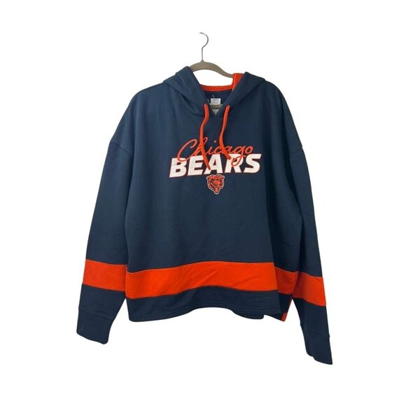 NWT Nfl Women's 2XL Team Apparel Chicago Bears Navy Pullover Hoodie - Picture 11 of 14